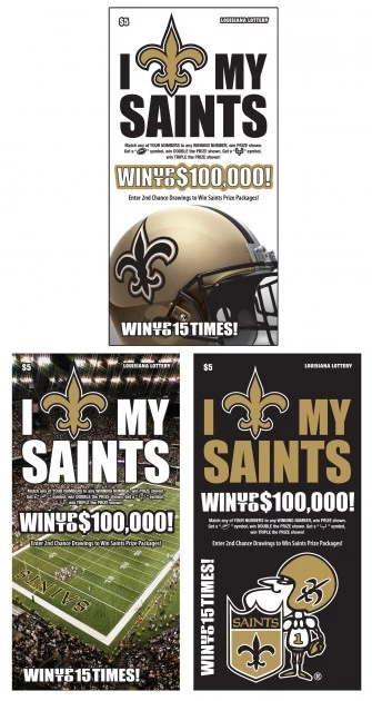 Louisiana Lottery Launches “I Love My Saints” Scratch Offs