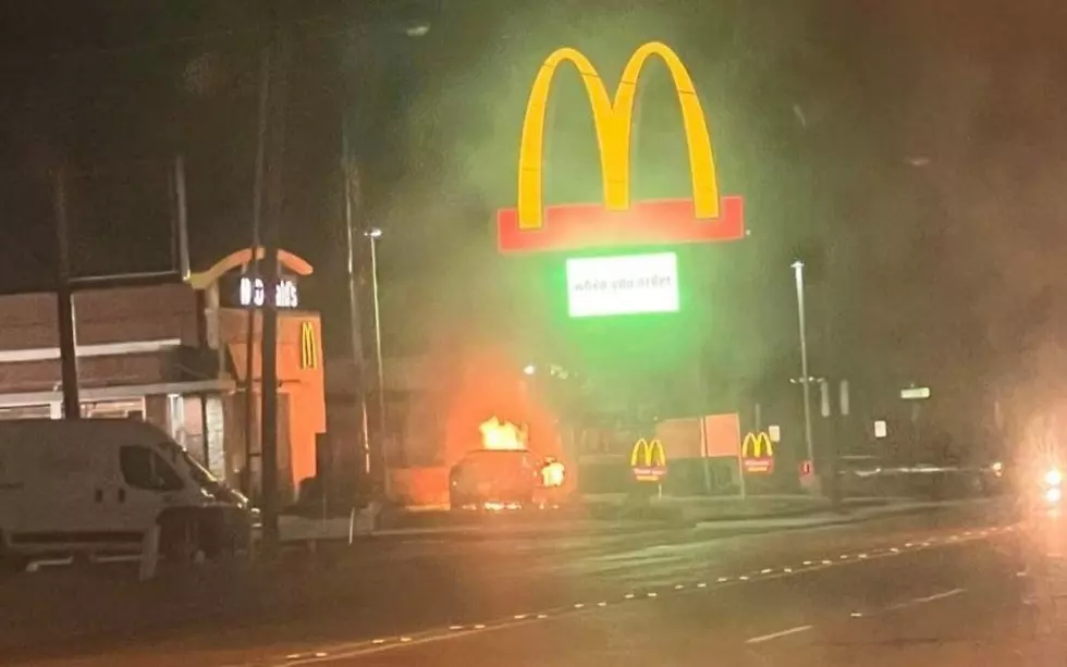PHOTOS: Car Catches Fire at McDonalds on Prien in Lake Charles